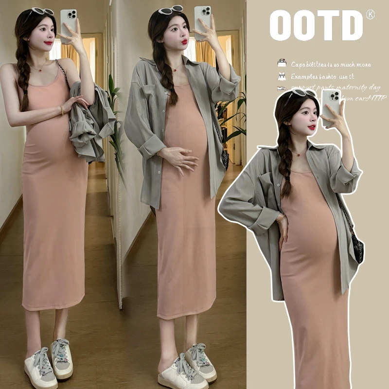 【汐汐子】孕妇装2024夏季连衣裙洋气时髦气质精致显瘦裙子包臀裙