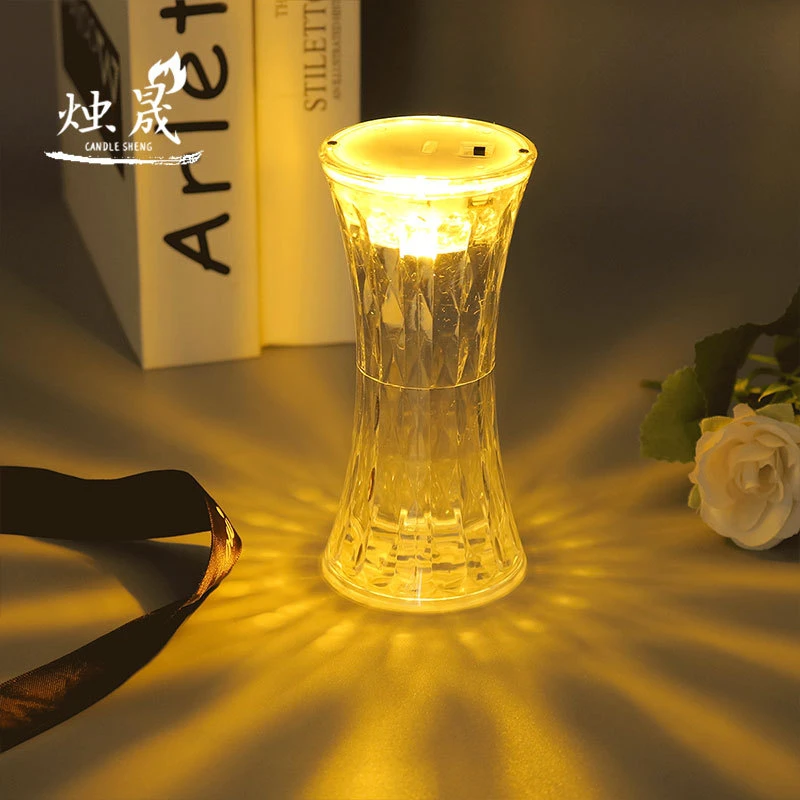 水晶小蛮腰氛围台灯卧室床头灯睡眠小夜灯浪漫ins网红酒吧装饰灯