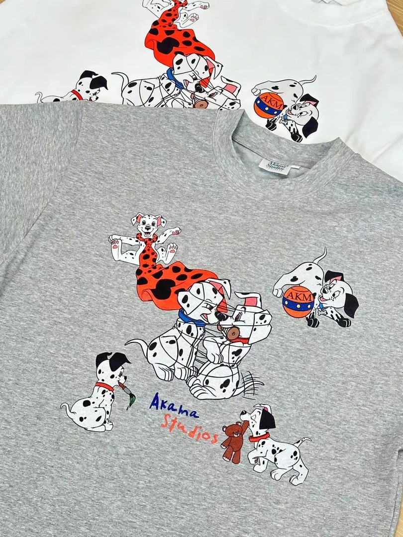 【冰感防晒】索罗娜T恤速干男女卡通斑点狗印花美式圆领宽松短袖