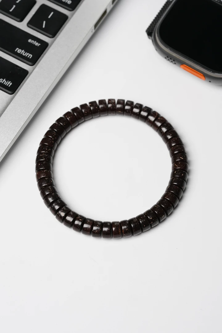 泷见堂出品 8mm椰蒂药片手串 百搭叠戴 精工归圆 文玩潮品 归圆