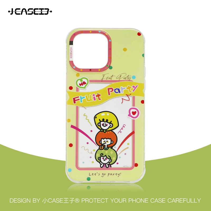 小CASE王子欢乐派对创意仿镜面双层手机壳适用苹果15 14 13ProMax