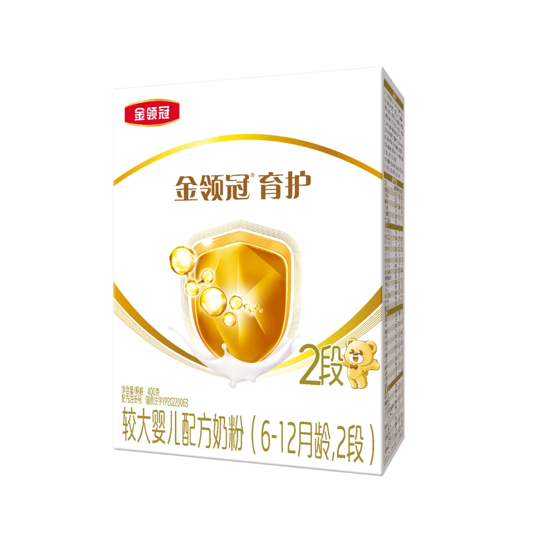 伊利金领冠基础育护2段婴幼儿400g盒装6-12个月牛奶粉