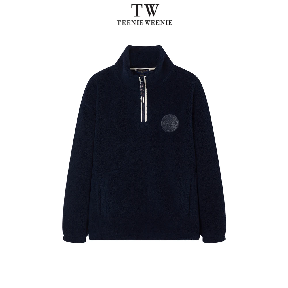 【商】小熊男装仿羊羔绒卫衣男2023秋季休闲半拉链上衣TNMA238802N