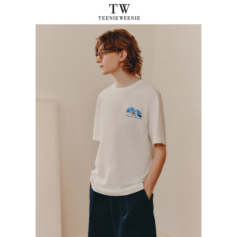 TeenieWeenie男装23年新款周日央联名刺绣圆领短袖T恤TNRW235C01P