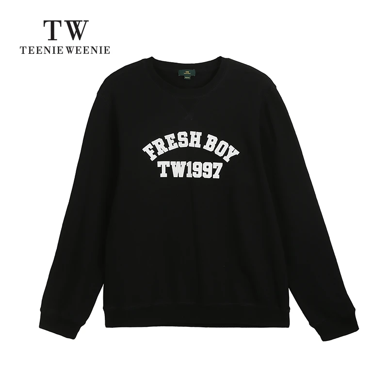 TeenieWeenie小熊男装22年新款棉质刺绣圆领套头卫衣TNMW224902A