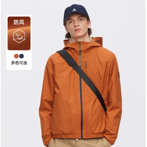 小熊男装连帽休闲夹克男2024春装新款男工装外套潮牌TNJJ2412B2K