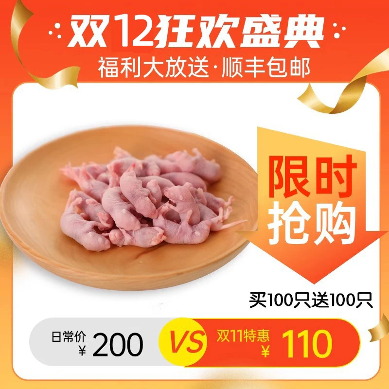 乳鼠喂宠物蛇爬宠饲料龟饲料蜥蜴角蛙粮红皮粉皮白霜压成跳跳成体