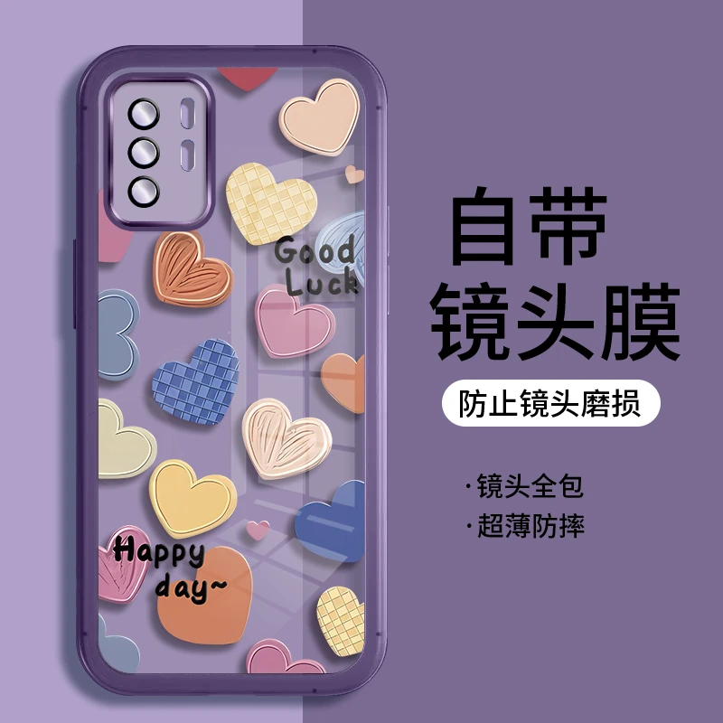 适用红米Note10Pro手机壳透明硅胶新款全包自带镜头膜网红潮爱心