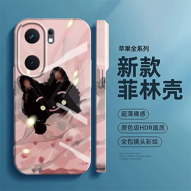 适用VIVOiQOONeo9手机壳黑猫新款菲林壳网红潮情侣高级感创意防摔