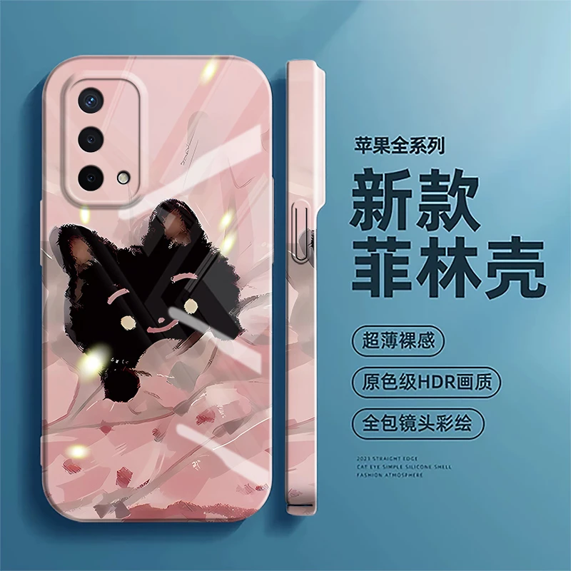 适用OPPOA93手机壳黑猫新款菲林壳网红潮情侣卡通高级感创意防摔