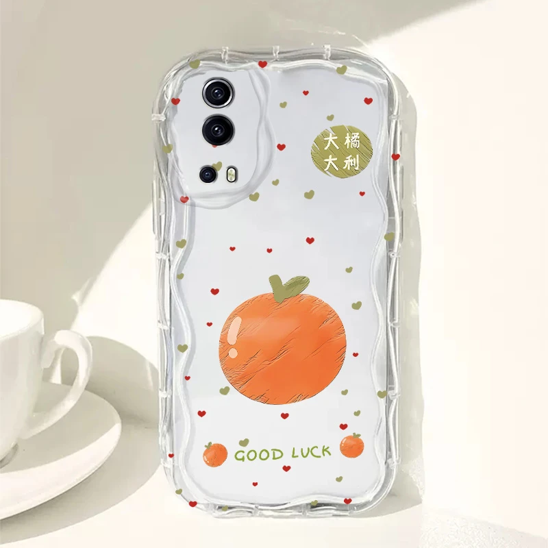 vivoiQOOZ3手机壳网红爆款奶油纹透明全包硅胶软防摔新款柿柿如意