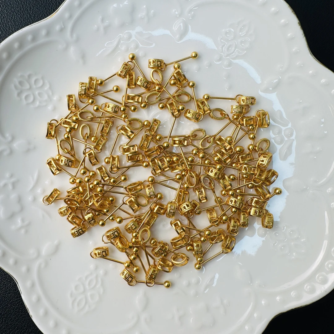 铜合金吊坠 diy万能针 通孔变吊坠/发一个