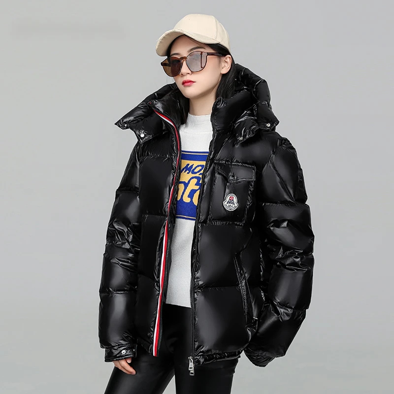 蒙口正品羽绒服男短款亮面加厚2023冬季新款玛雅女面包服情侣外套