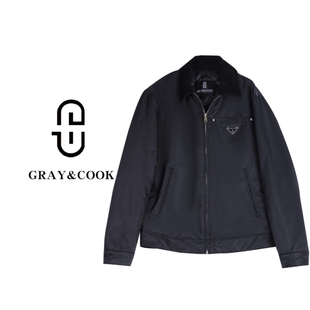 GRAY&COOK【超哥轻奢】秋冬新款男士百搭P家对版加棉夹克外套K3588