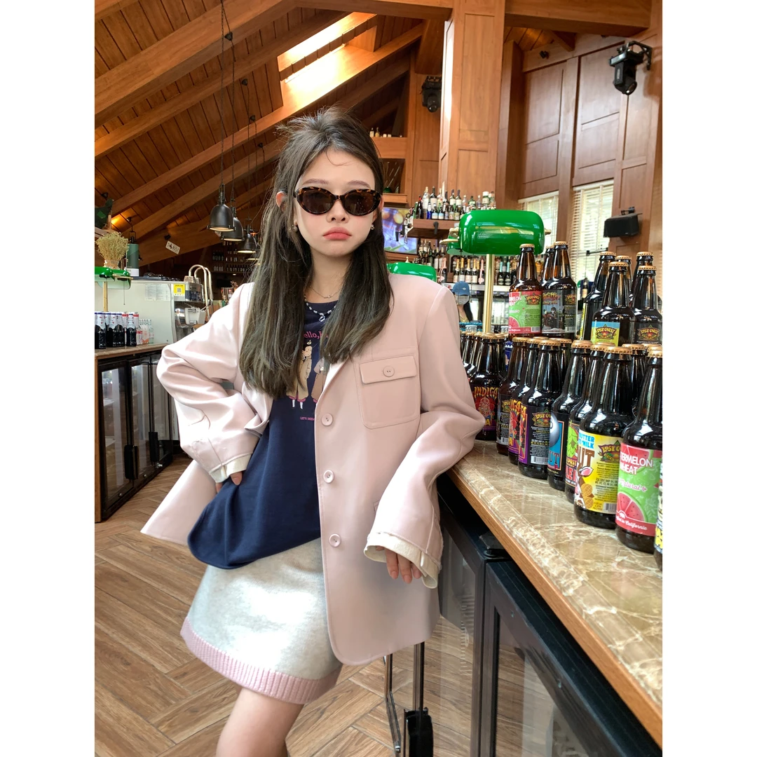 DEEMO马吉拉设计款西装外套女春季新款小西服气质小个子 WZ1401