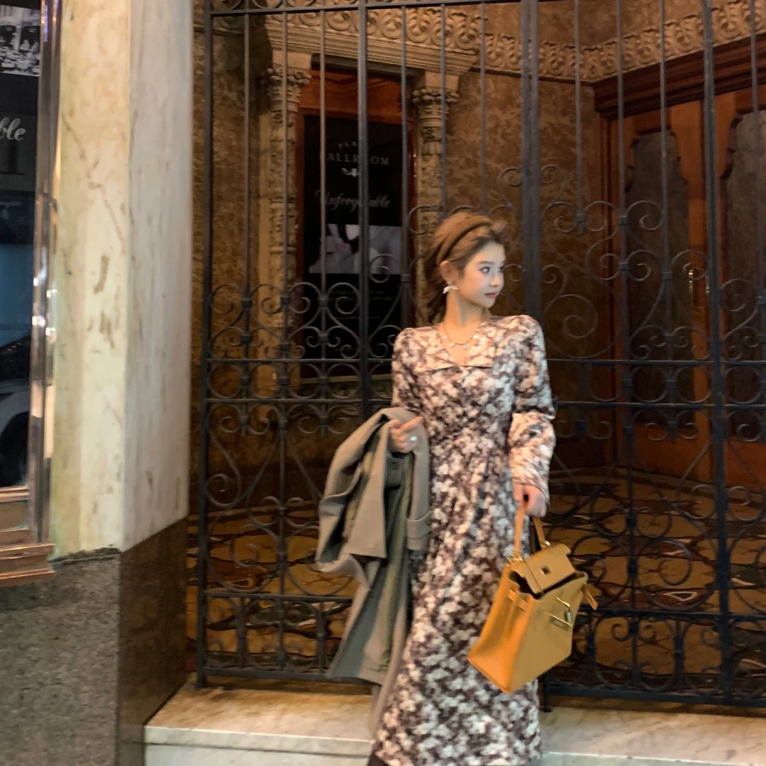 DEEMO【午夜繁星】丝绒晕染精致满满小个子法式浪漫连衣裙 WZ2138