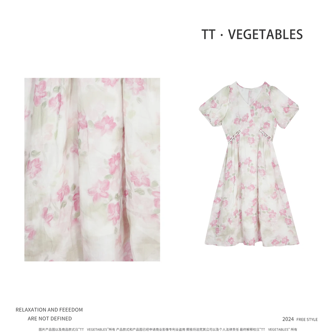 TT・VEGETABLES新款百搭气质简约宽松连衣裙913839