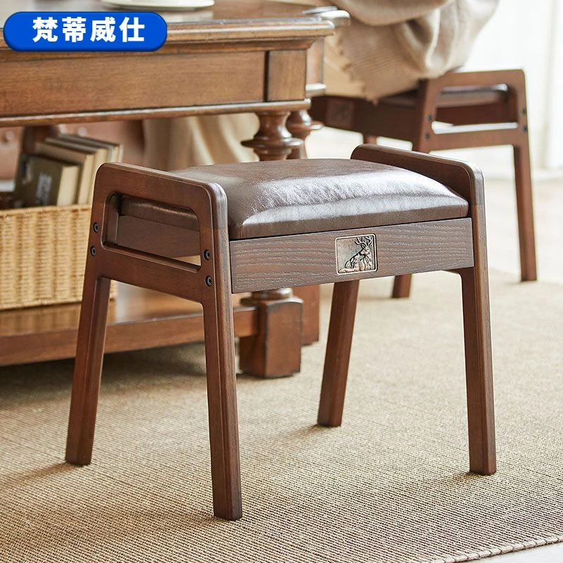 实木换鞋凳门口可坐带扶手穿鞋凳防磕碰家用一体软包坐垫入户凳子