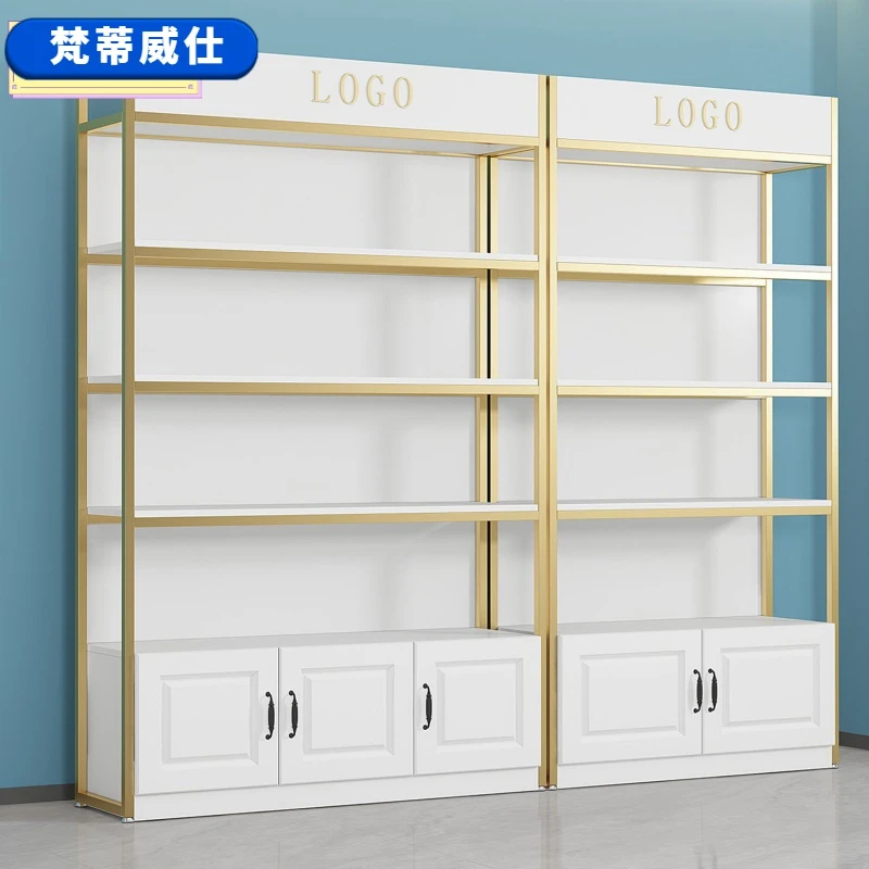 货架展示架多层货柜置物架美容院产品展柜陈列柜护肤化妆品展示柜