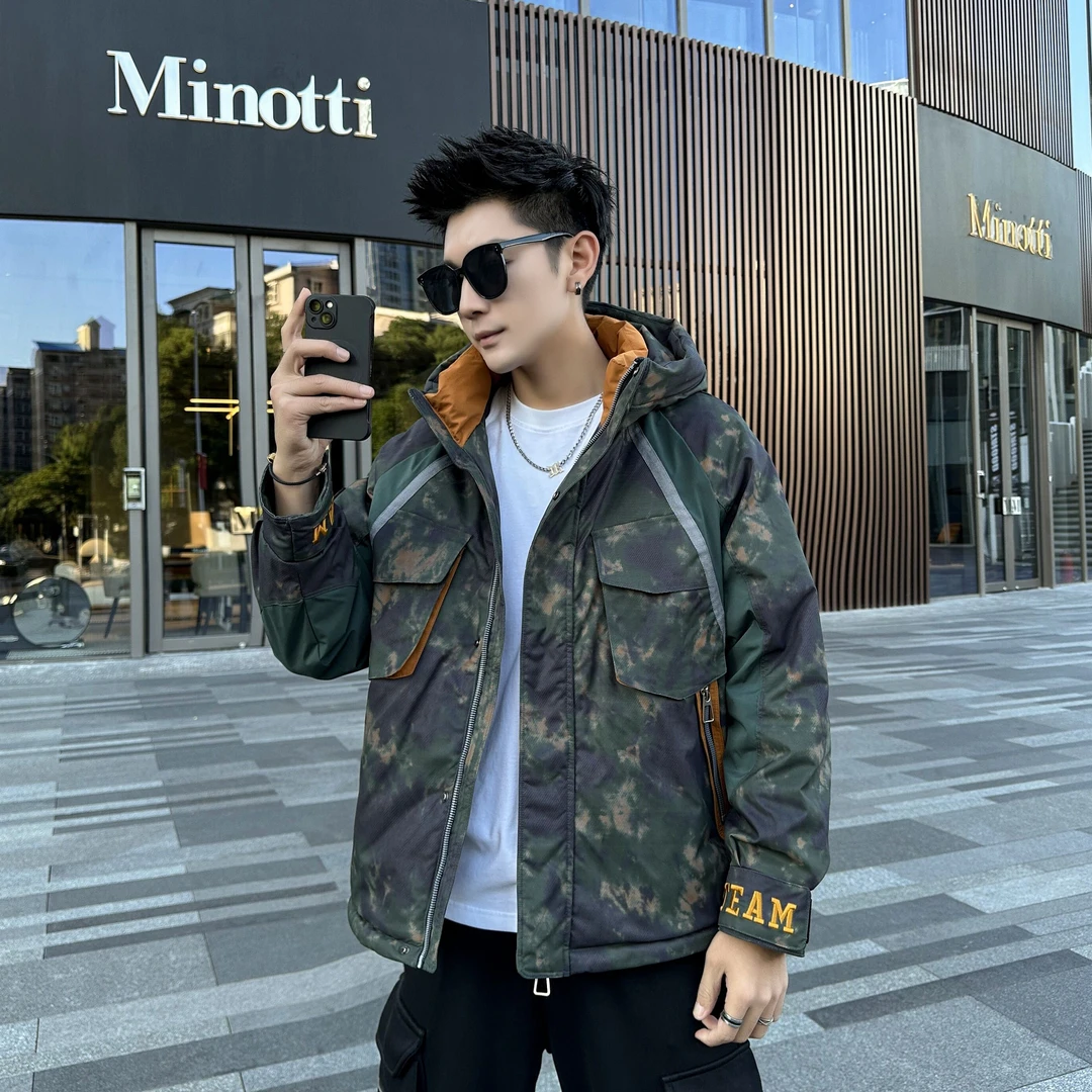 【迷彩机能工装羽绒服】冯漂亮服饰2315迷彩潮流情侣款羽绒服