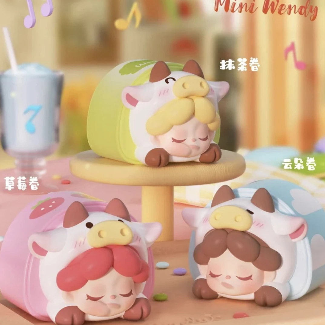 【拆盒】Wendy联名款欢牛屋蛋糕卷萌粒盲盒潮玩