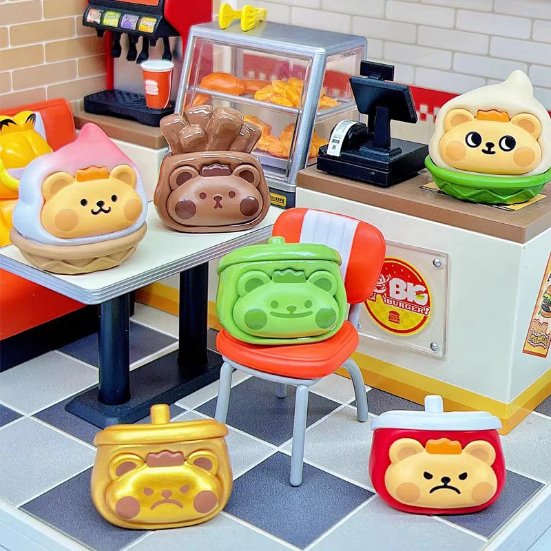 【代拆】小熊虫来咯盲盒糖果粒盲袋快乐餐系列迷你手办