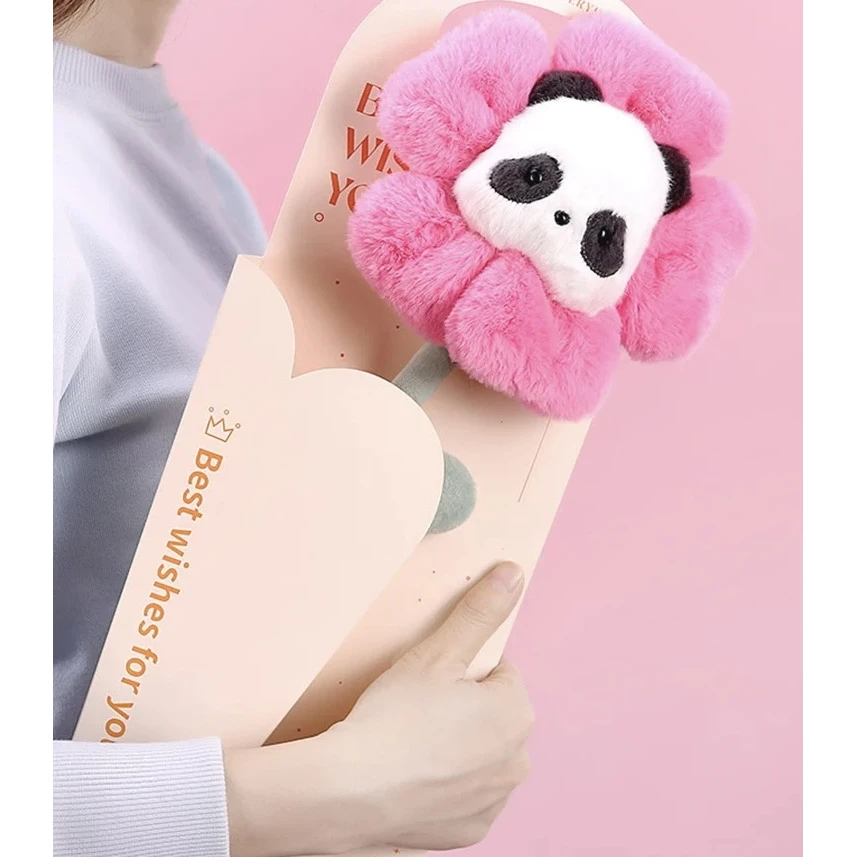 【拆盒】Panda Roll胖哒幼毛绒花花系列盲盒熊猫滚滚手办花束