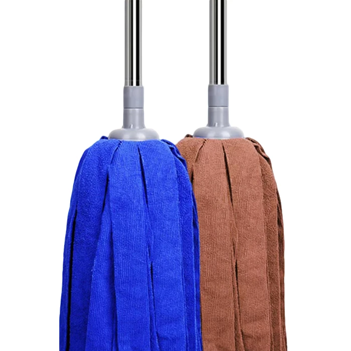 舒朗外贸布条超细毛巾拖把老式传统家用吸水圆头拖布配不锈钢杆