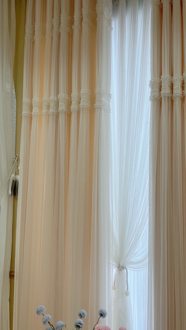 莎莎公主香槟粉色窗帘