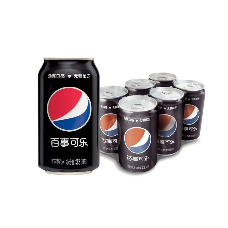 百事可乐可乐型汽水无糖配方 330ml*6