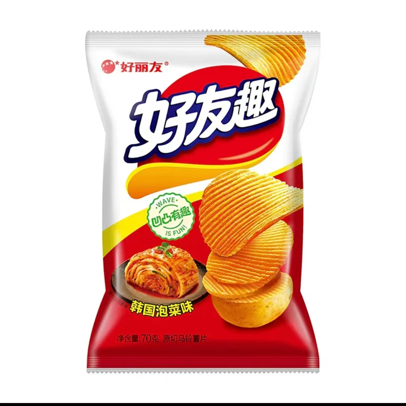 好丽友好友趣原切马铃薯片韩国泡菜味