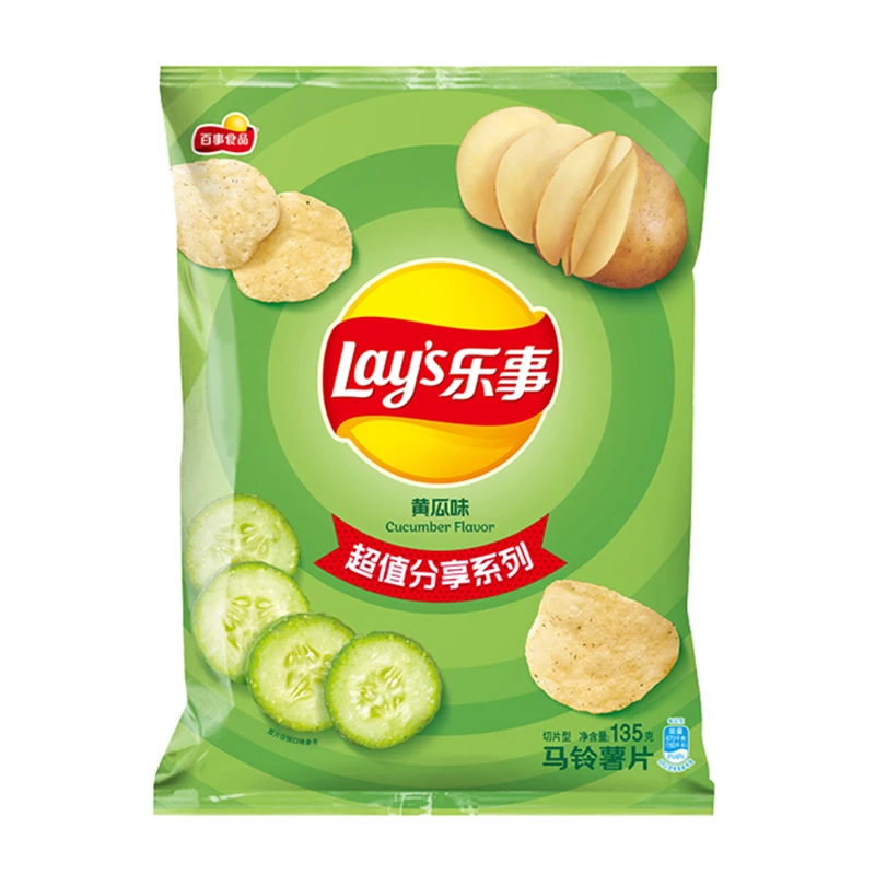 乐事薯片 黄瓜味 135g 新老包装随机