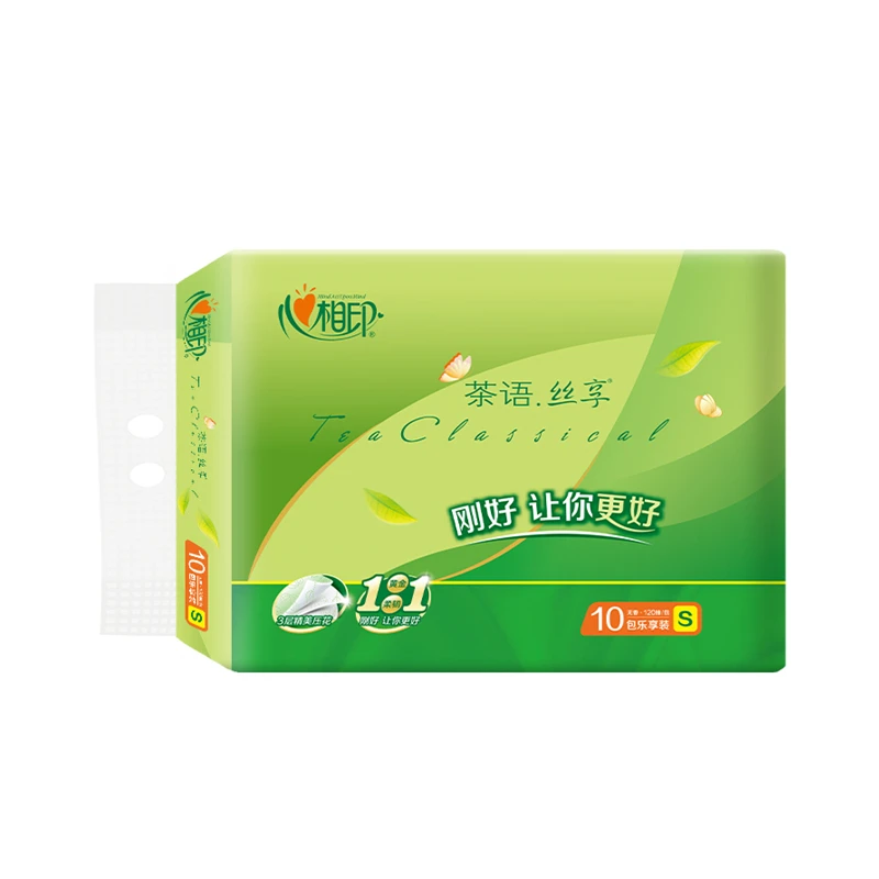 心相印纸面巾茶语丝享 DT15120 120抽*10包 新老包装随机