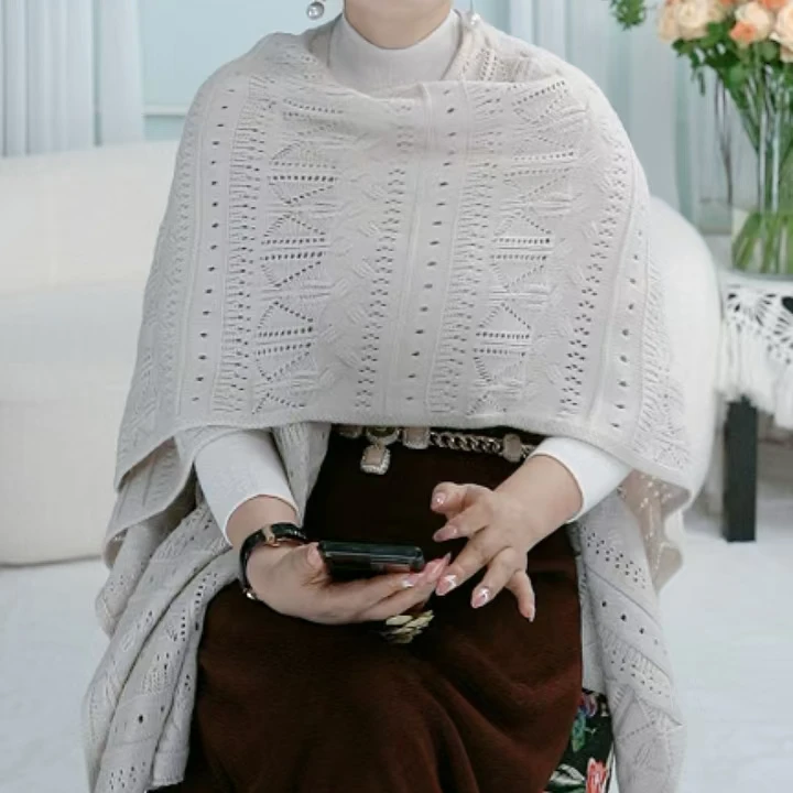 宽海【楠姐姐】针织时尚优雅秋冬披肩