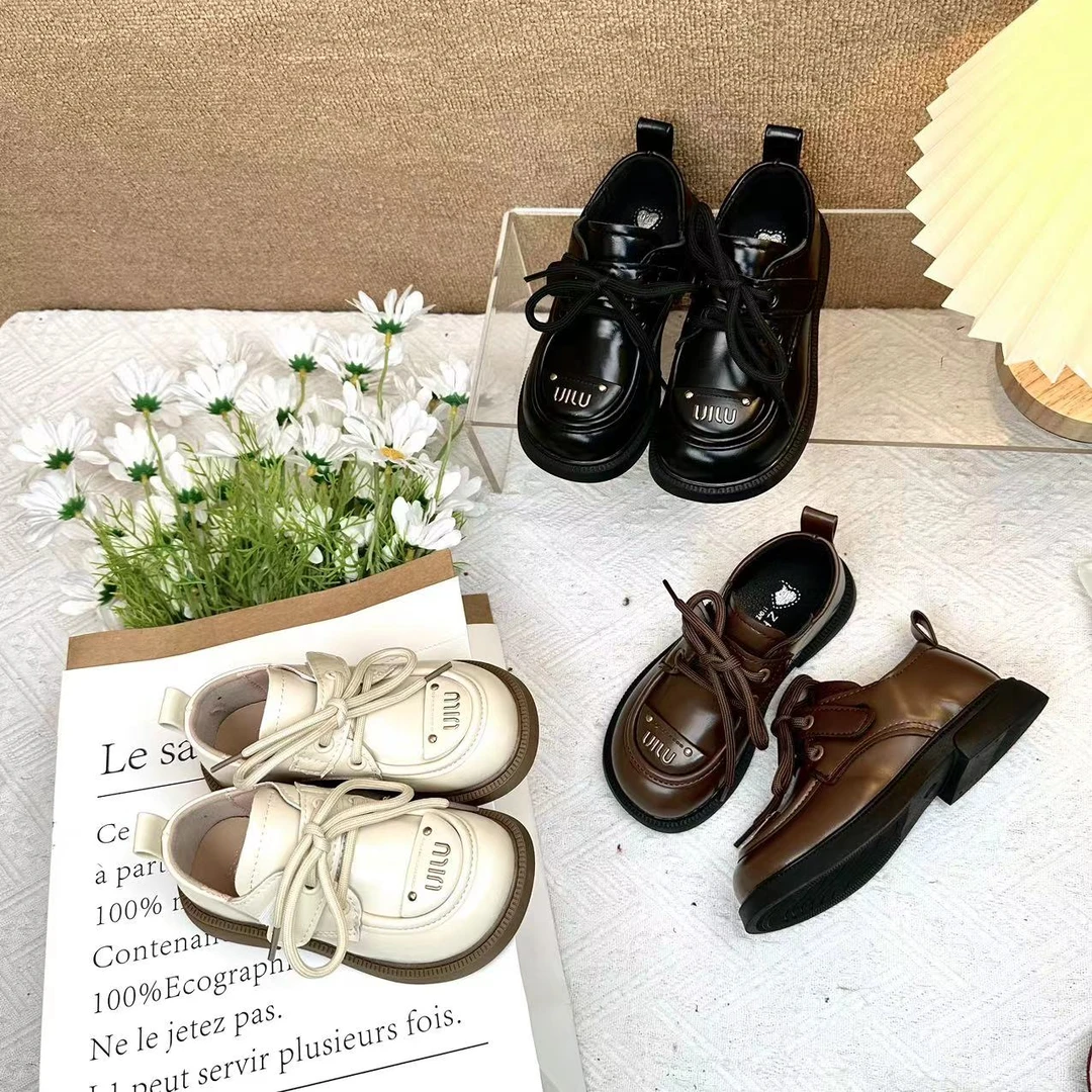 《波波糖童鞋》皮鞋单鞋乐福鞋厚底英伦风圆头系带玛丽珍秋季