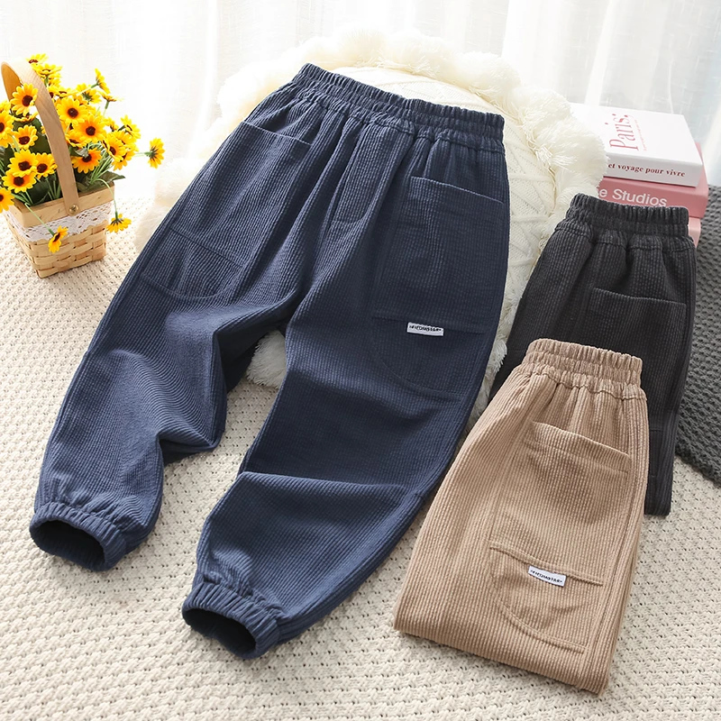 儿童时尚束脚卫裤秋季新款时尚休闲束脚卫裤-fx24346