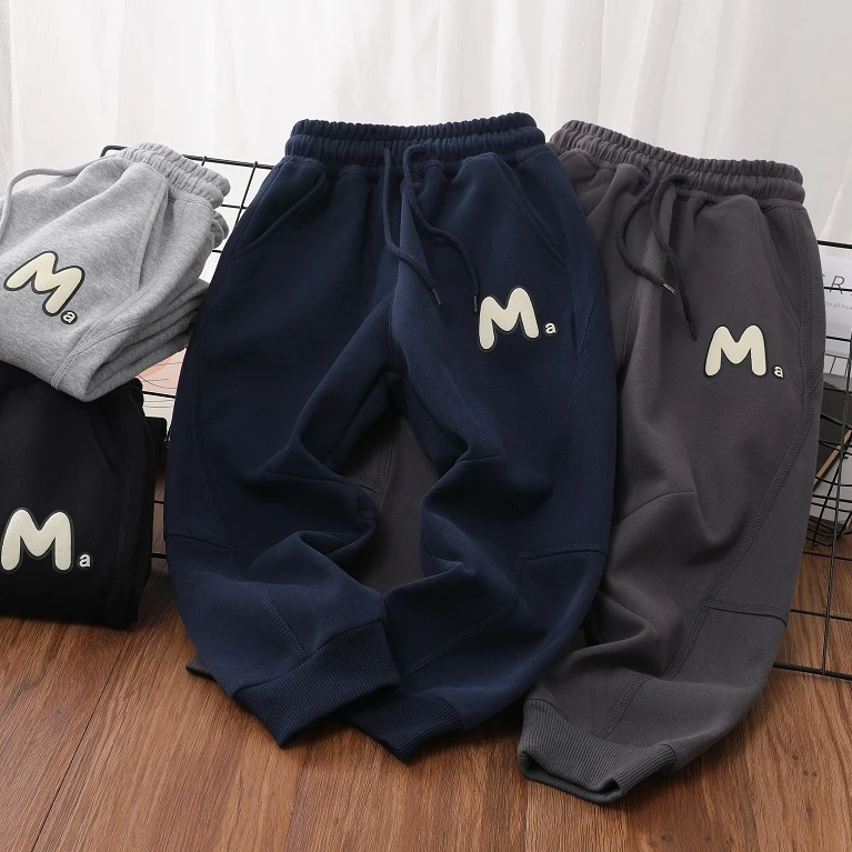 M印花时尚卫裤2024秋季新款时尚百搭印花M长裤-23Q24