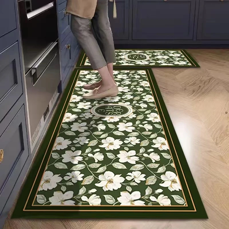 硅藻泥厨房地垫地毯吸水吸油脚垫家用可擦长条垫子地毯整铺免洗