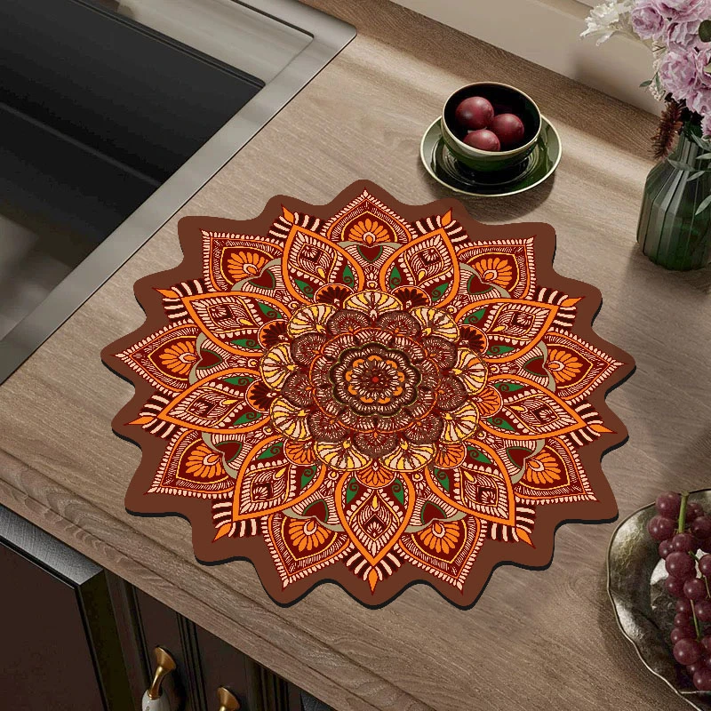 复古家用吸水软垫茶垫免洗轻奢沥水垫隔热防烫防水浴室卫生间耐脏