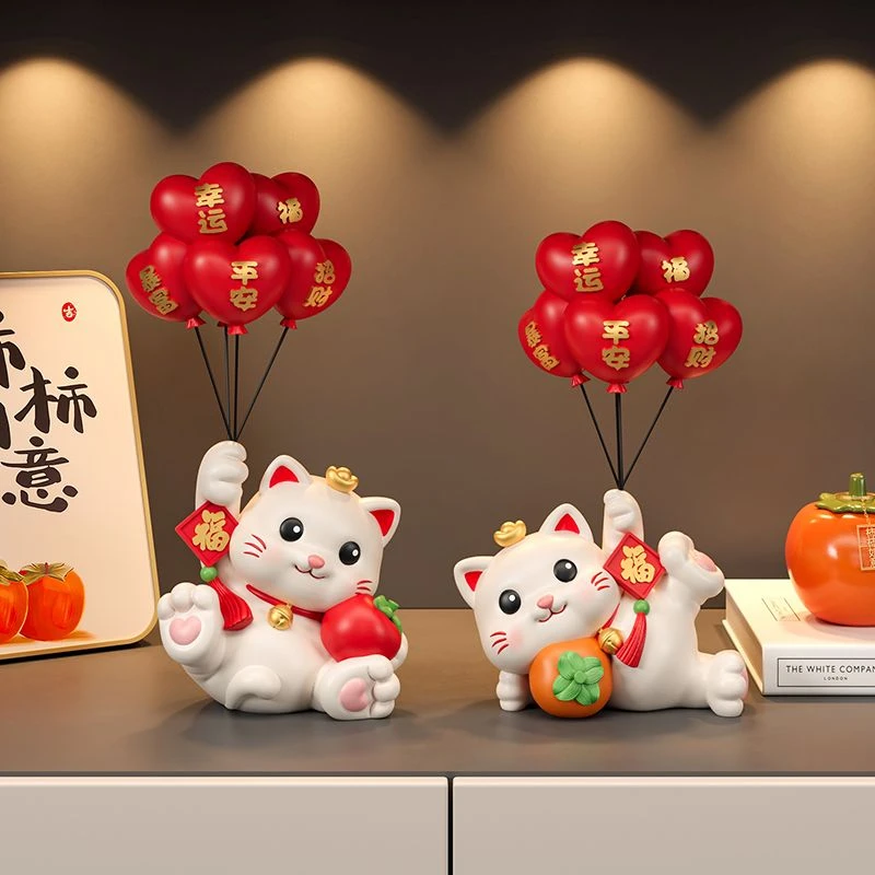 招财猫入户玄关摆件轻奢网红客厅电视酒柜家居装饰品乔迁之喜礼物