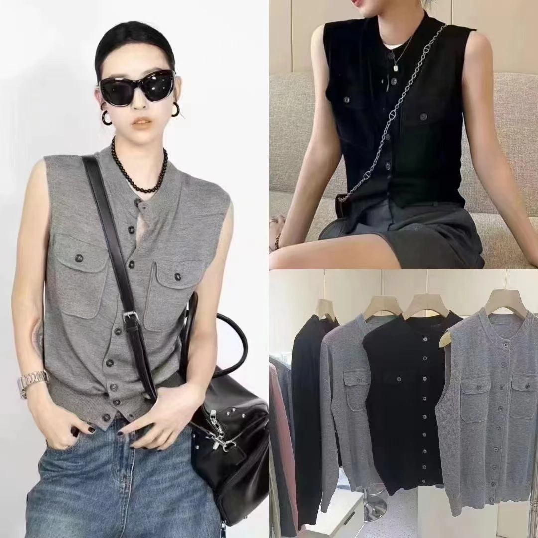 无袖外穿针织毛衣