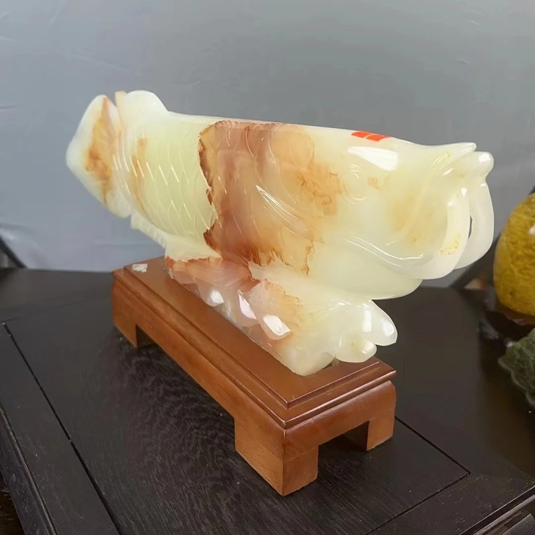 红花冰龙鱼（付米链接，直播间截图为准）手工雕刻