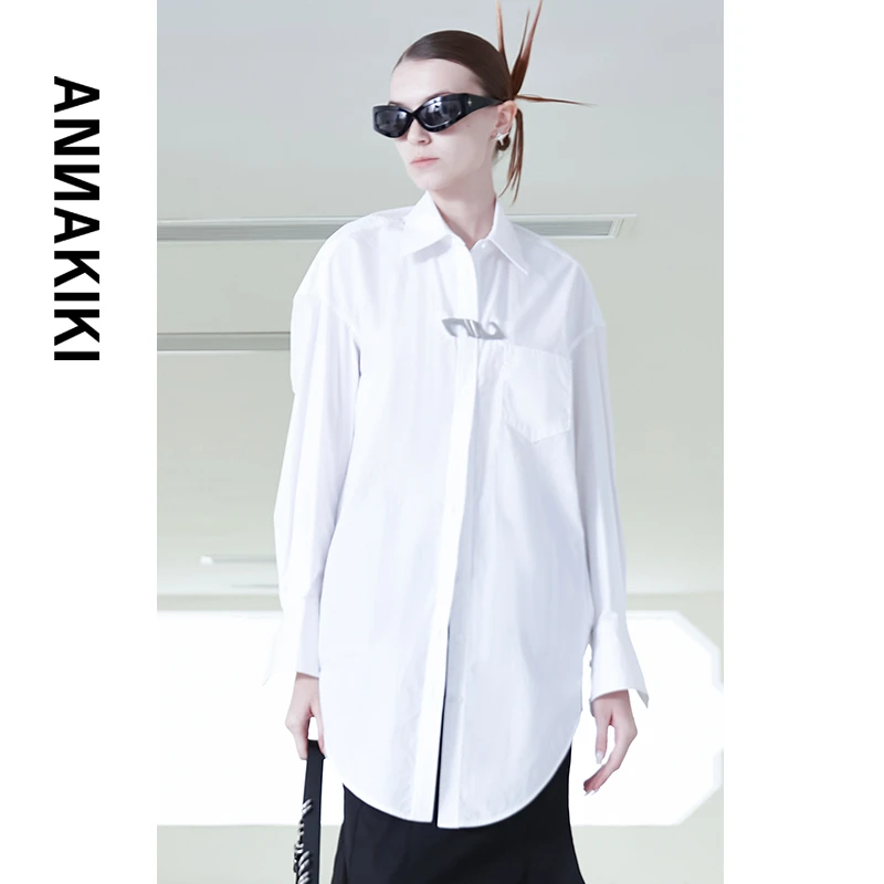 【AUNISEX专属】 ANNAKIKI立体LOGO衬衫3C2B0308H063