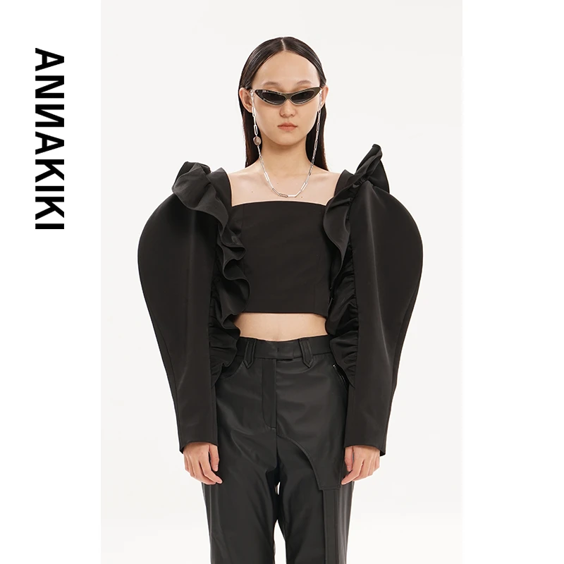 【AUNISEX 专属】ANNAKIKI立体荷叶边上衣3A10205048A