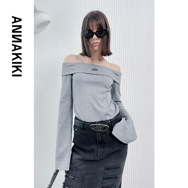 【AUNISEX专属】ANNAKIKI 一字肩上衣 3C4B0202H252