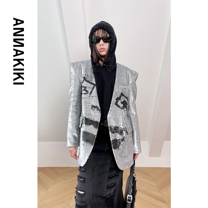 【COCO精选】ANNAKIKI 手绘人像珠片西装 3C4T0618H327A