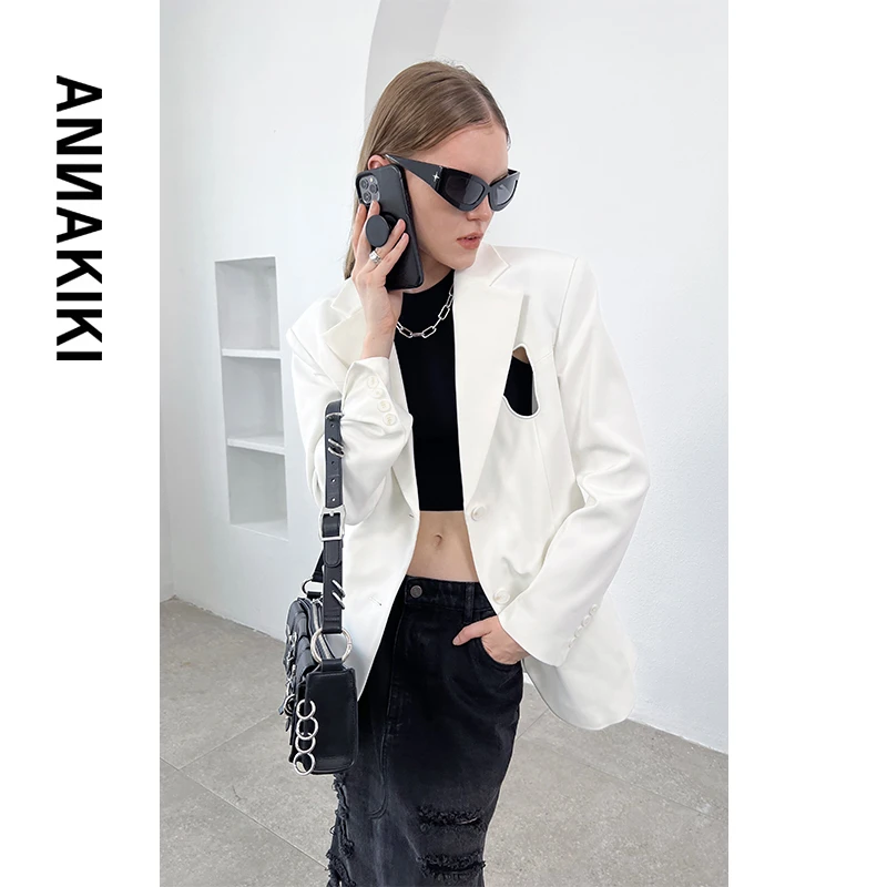 芦芦XANNAKIKI 三醋镂空绣花西装3A30618205X