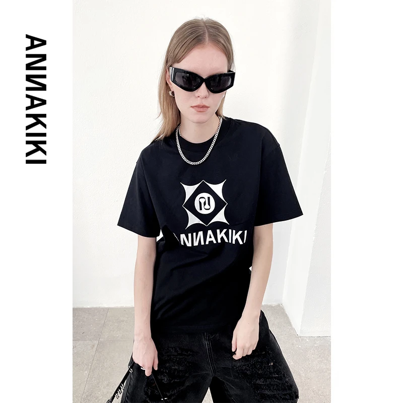 ANNAKIKI  方尖logo字母T恤 3C3B0101H694