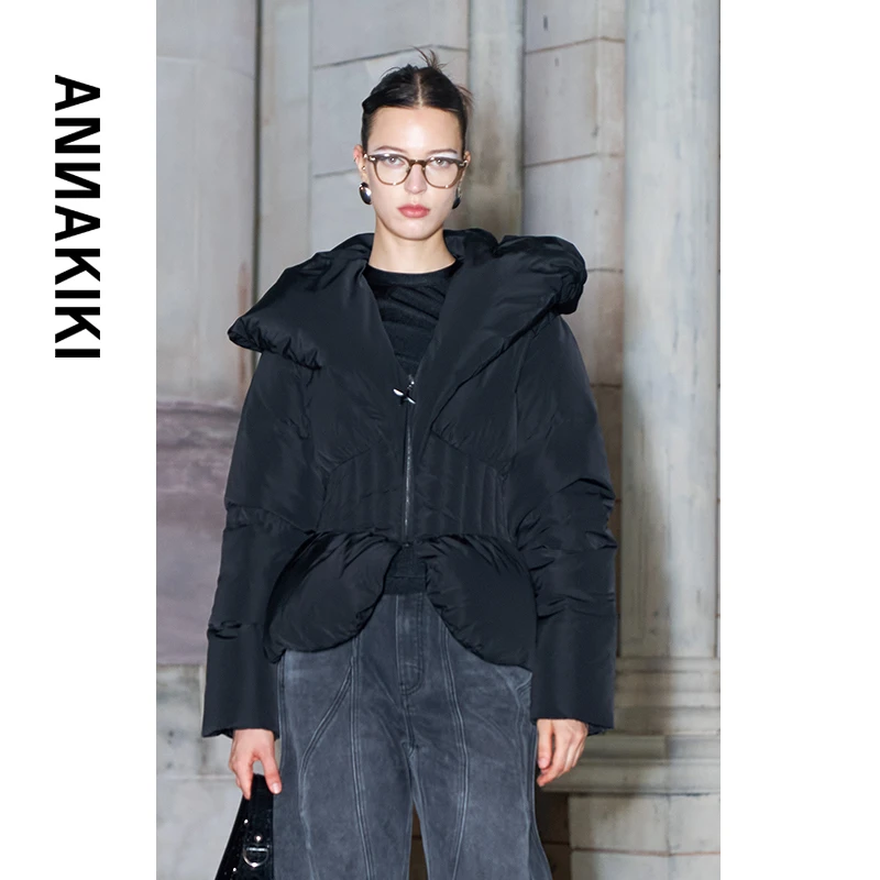 【AUNISEX专属】ANNAKIKI  爱心领收腰羽绒服 3D4A1439H688