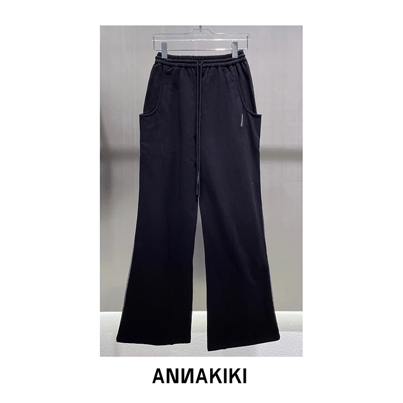 【COCO精选】ANNAKIKI 牛仔拼接卫裤 3B41233579A